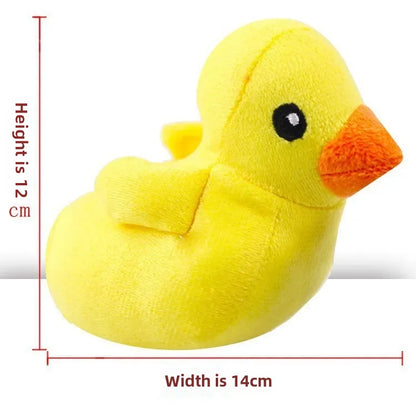 Plush Dog Toy Bite Resistant Sleeping Sound Making Small Yellow Duck For Small Dogs Golden Retriever Corgi Pet Toys